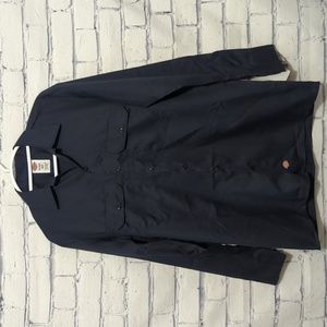 Dickies Dark Navy Blue Long Sleeve Work Shirt Men's Size MT Medium Tall NWT
